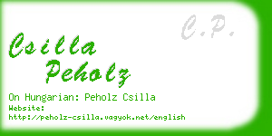 csilla peholz business card